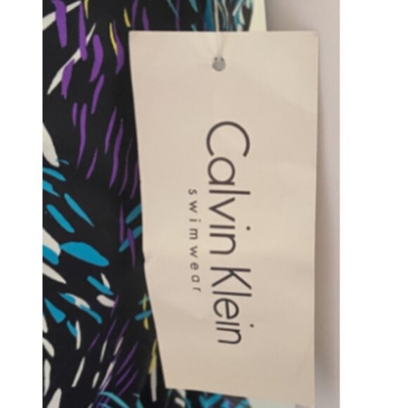 **Calvin Klein** Swimwear Colorful Print One-Piece Swimsuit 10 NWT - Picture 4 of 7